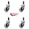 Service Caster 3 Inch Thermoplastic Rubber Wheel 1-1/8 Inch Expanding Stem Caster SCC, 4PK SCC-EX05S310-TPRS-118-4 - alternate 1